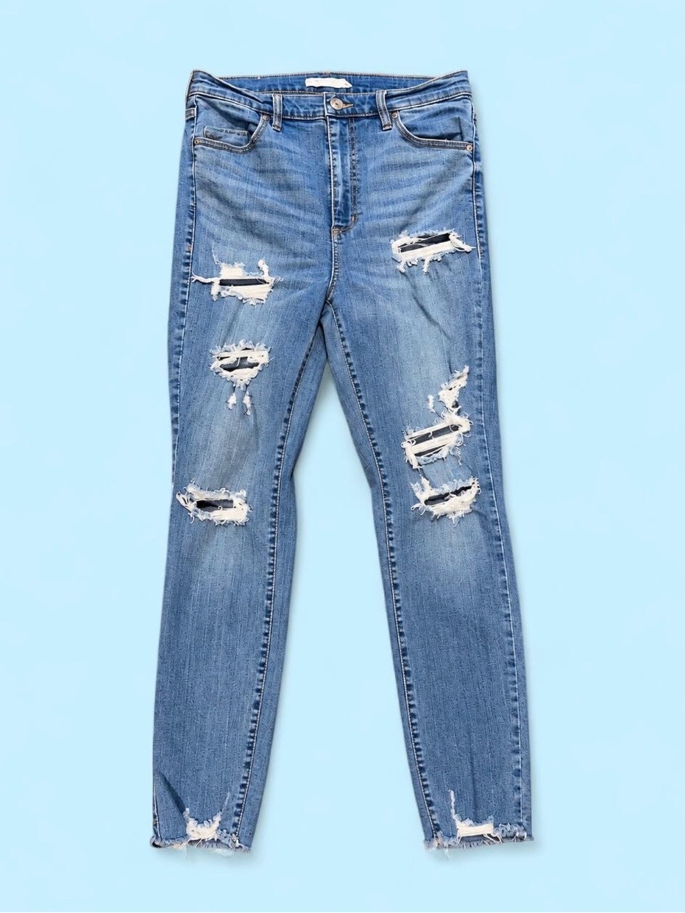 Garage 09 Premium High Rise Ripped Skinny Jeans